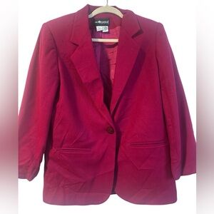 Vintage Sag Harbor Fushia wool blazer women’s size 10
